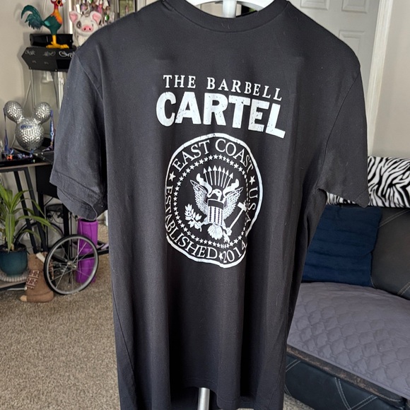The barbell cartel Black Men's Shirt SZ L - Picture 2 of 5